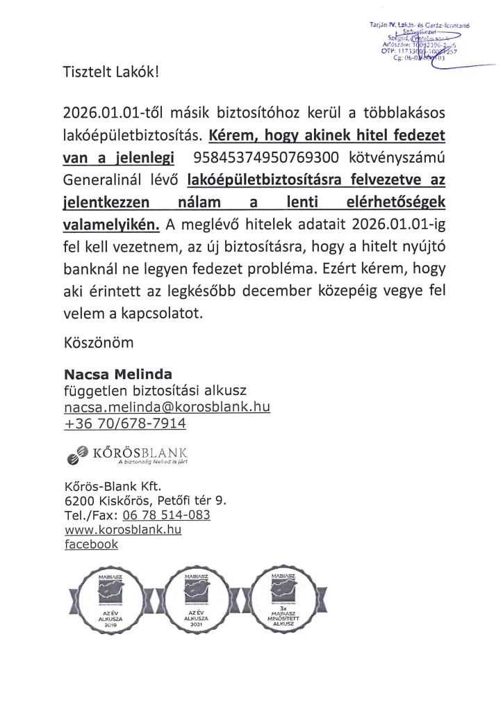 Felhívás lakáshitellel rendelkezőknek!